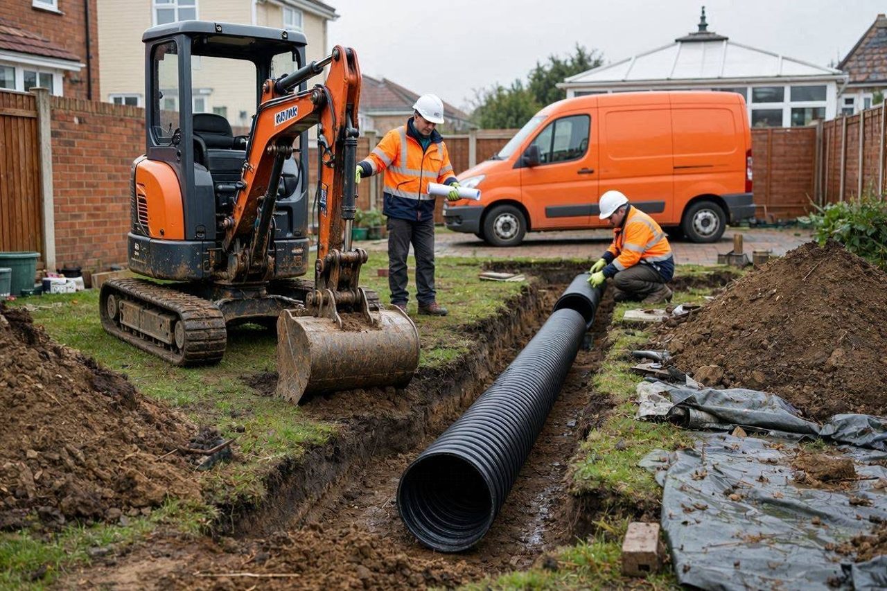 Groundwork and soakaway installation — NE Drain Services